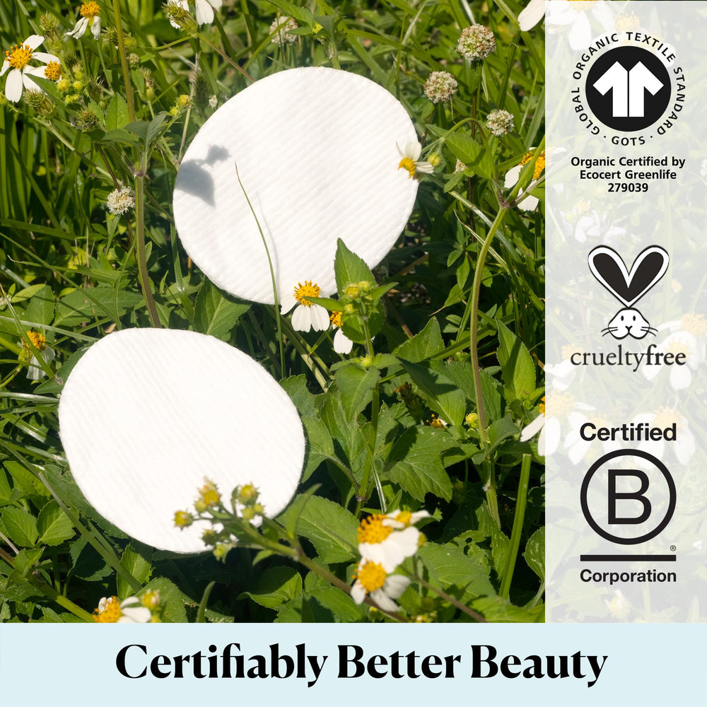 Sky Organics cotton pads ideal for toner and makeup removal routines