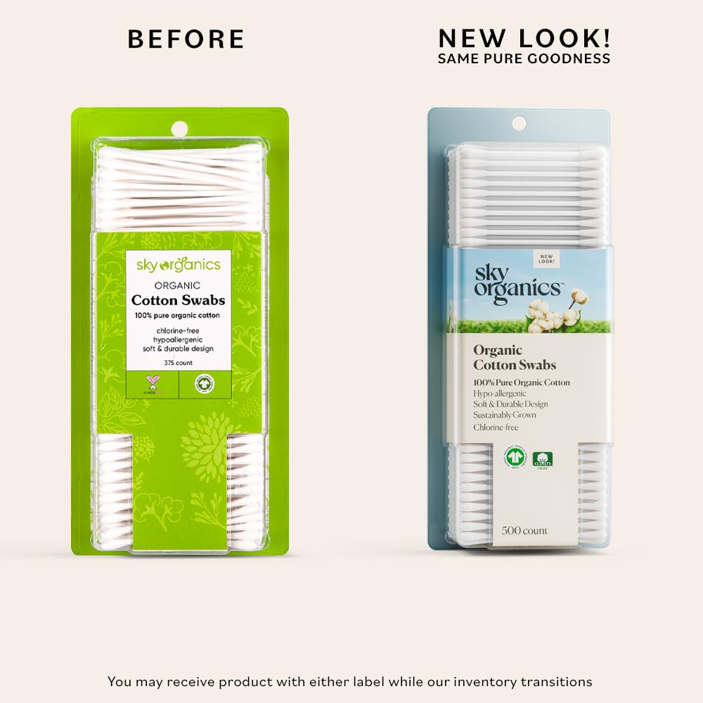 Sky Organics close-up of ultra-soft tips for delicate outer-ear care.
