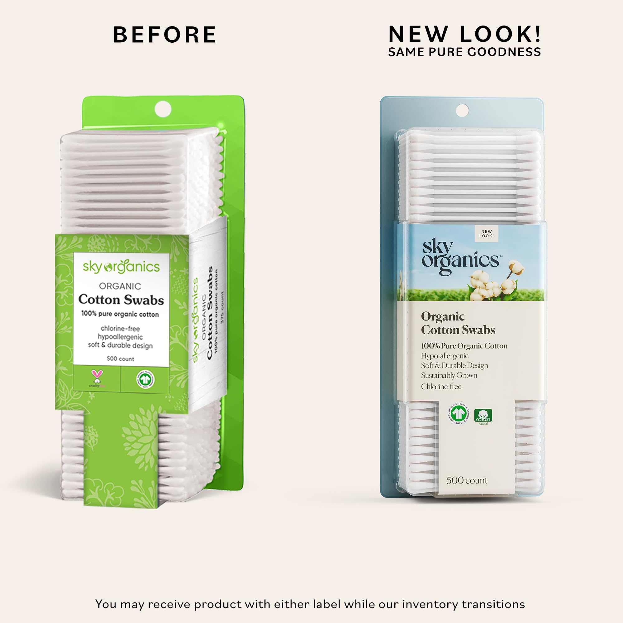 Sky Organics ultra-soft-tips-swabs close-up highlighting soft cotton and durability.