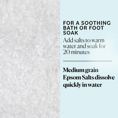 Foot soak with Sky Organics Epsom Salt softens and refreshes tired feet.