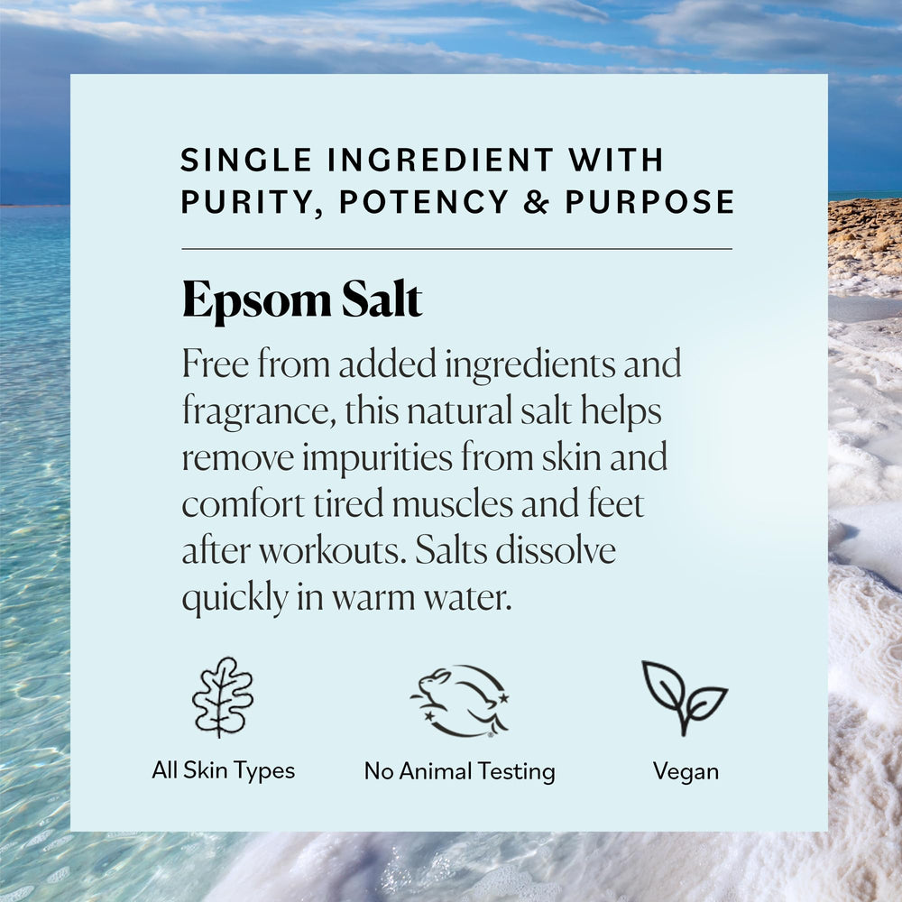 Sky Organics Epsom Salt is unscented and ideal for fragrance-free routines.