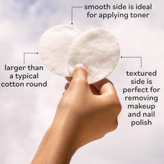 Sky Organics GOTS-certified cotton pads showing organic purity