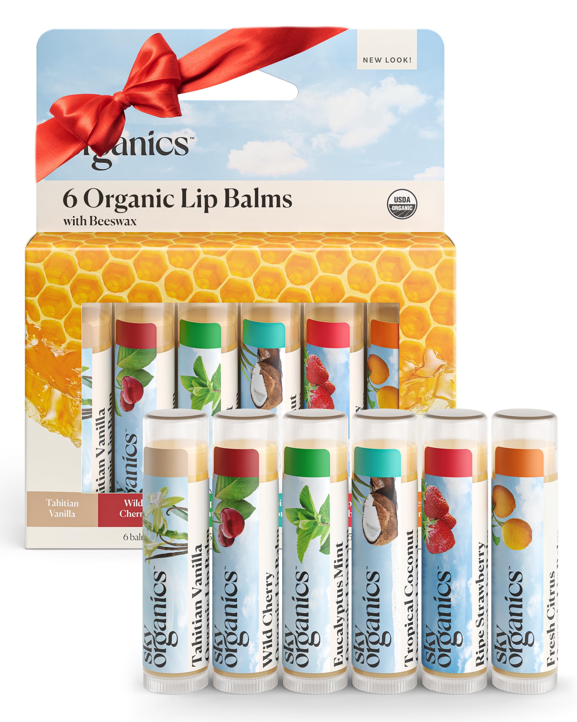 Sky Organics lip balm Tahitian Vanilla – smooth lip moisture and vanilla scent.