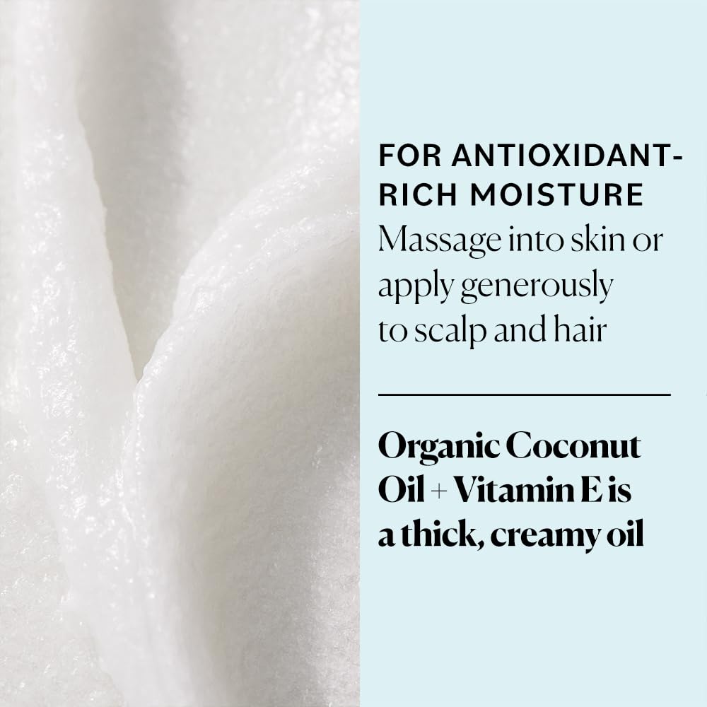 Sky Organics Organic Coconut Oil hair application demonstrates even distribution for smooth shine