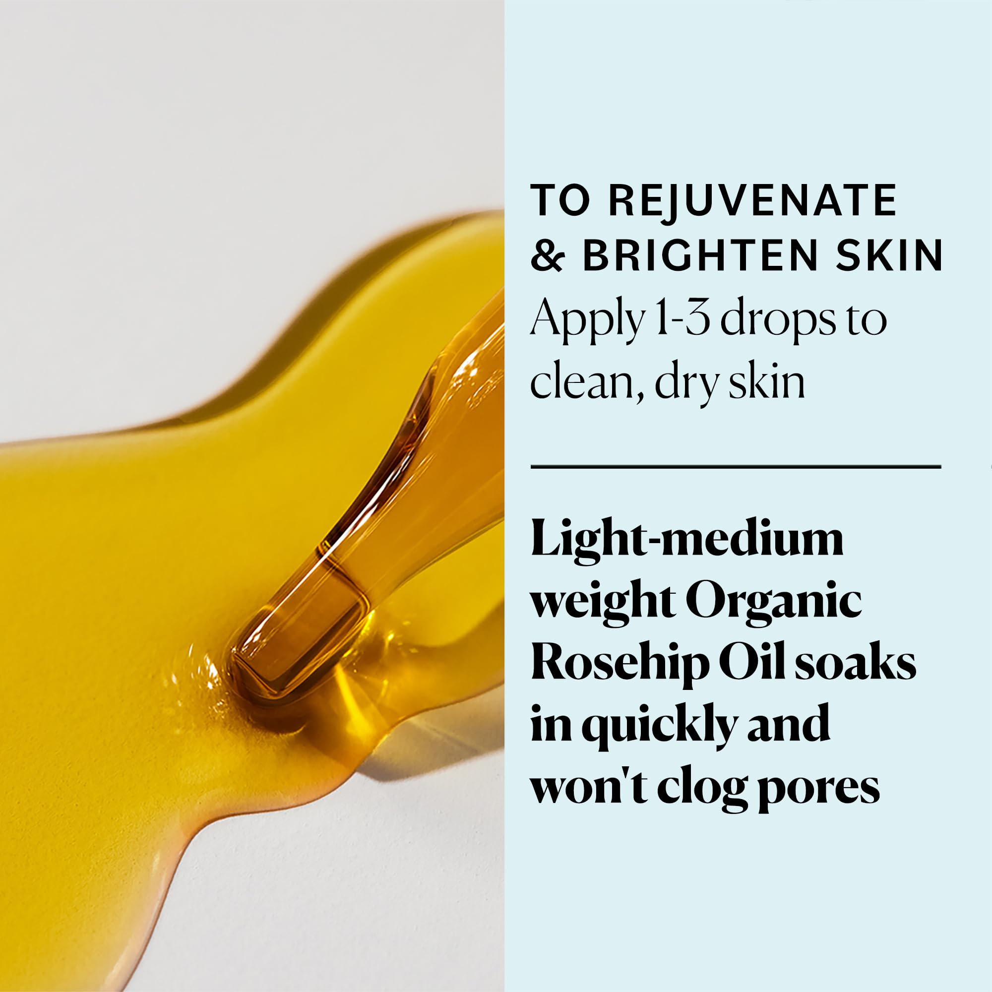 Sky Organics Rosehip Oil ingredients label confirms pure organic source
