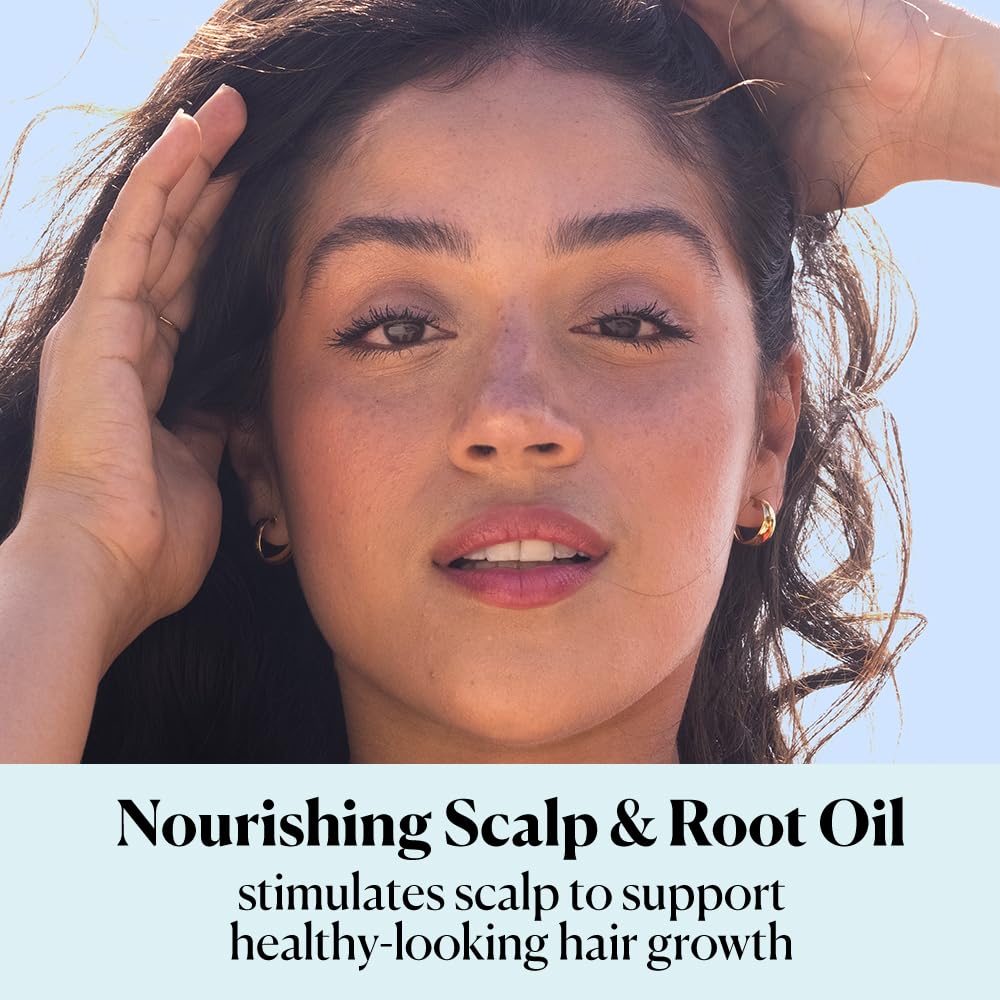 Dropper application scene showing easy scalp massage with rosemary oil