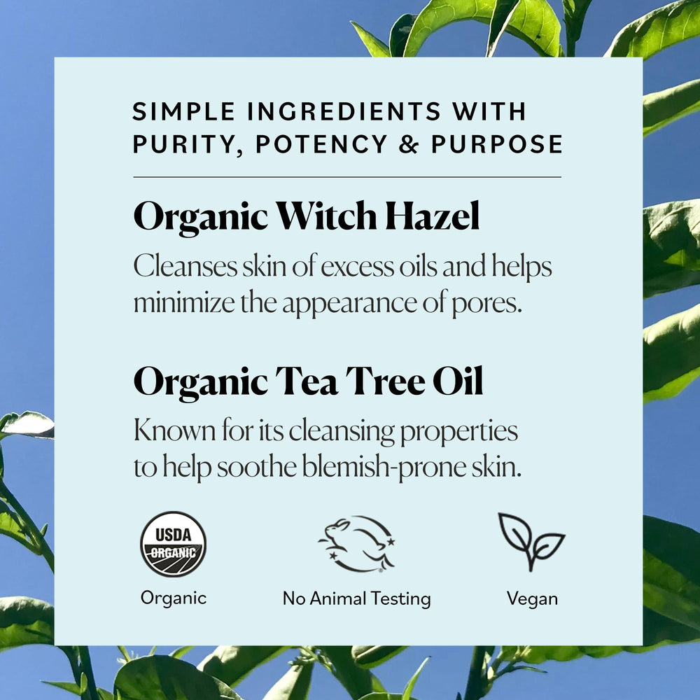 Sky Organics toner-in-use shows a refreshing finish on clean skin