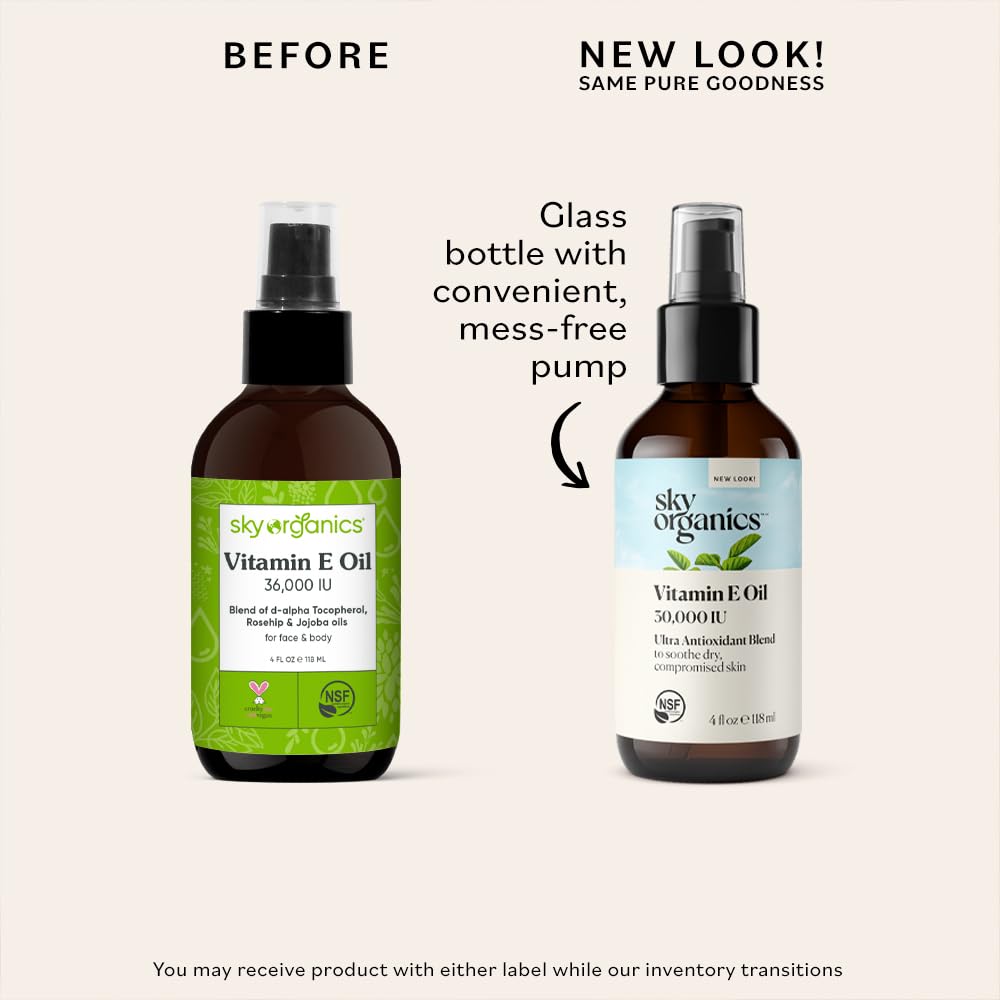 Sky Organics Vitamin E Oil Blend drops application on skin for hydration