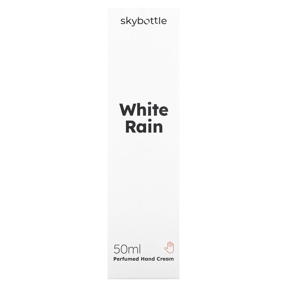 skybottle hand cream application close-up for dry skin relief.
