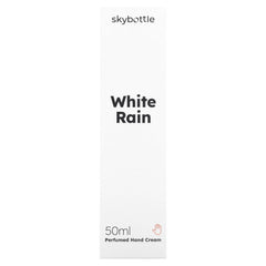 skybottle hand cream application close-up for dry skin relief.