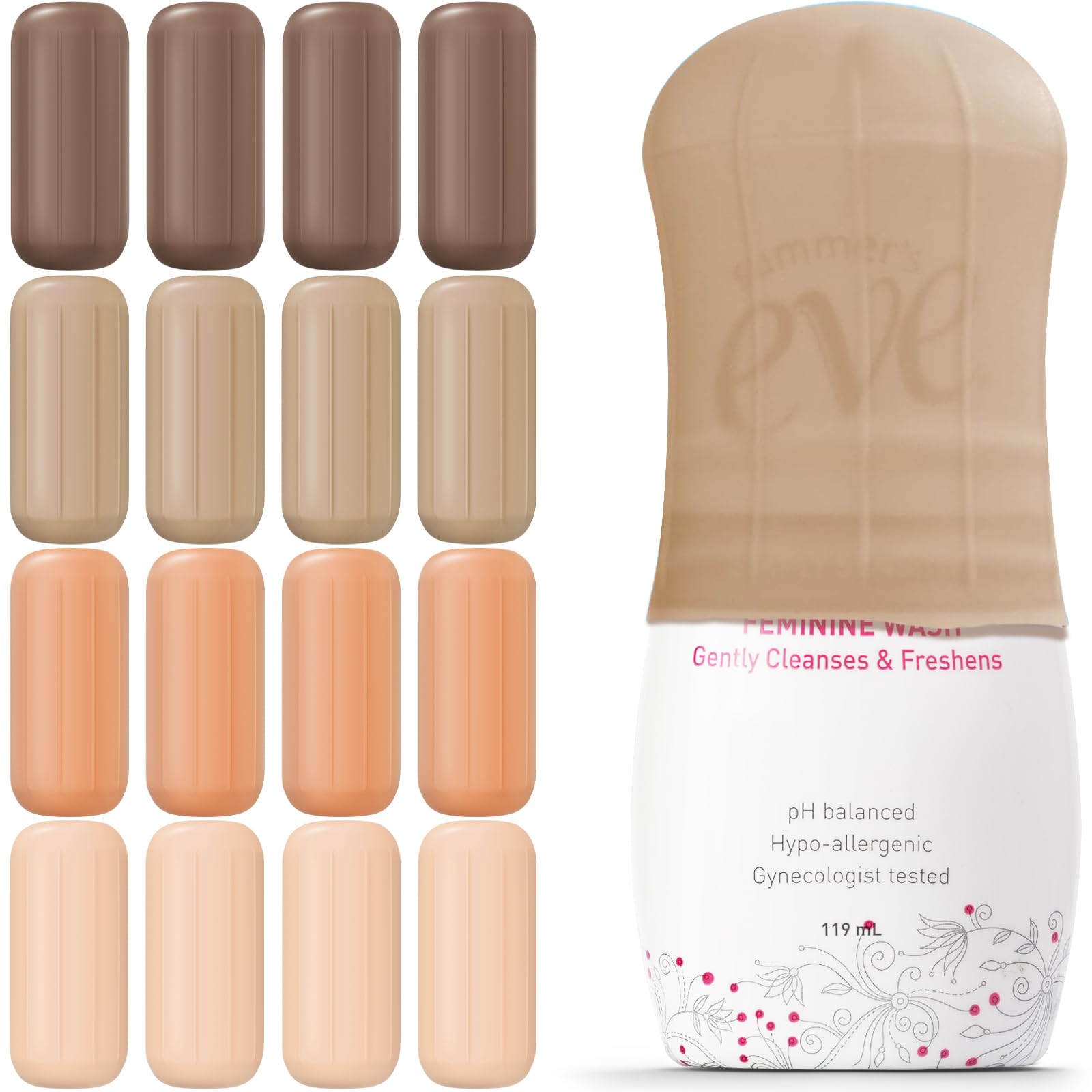 Skyconser silicone bottle cover Milk Tea color protects toiletries from leaks on the go