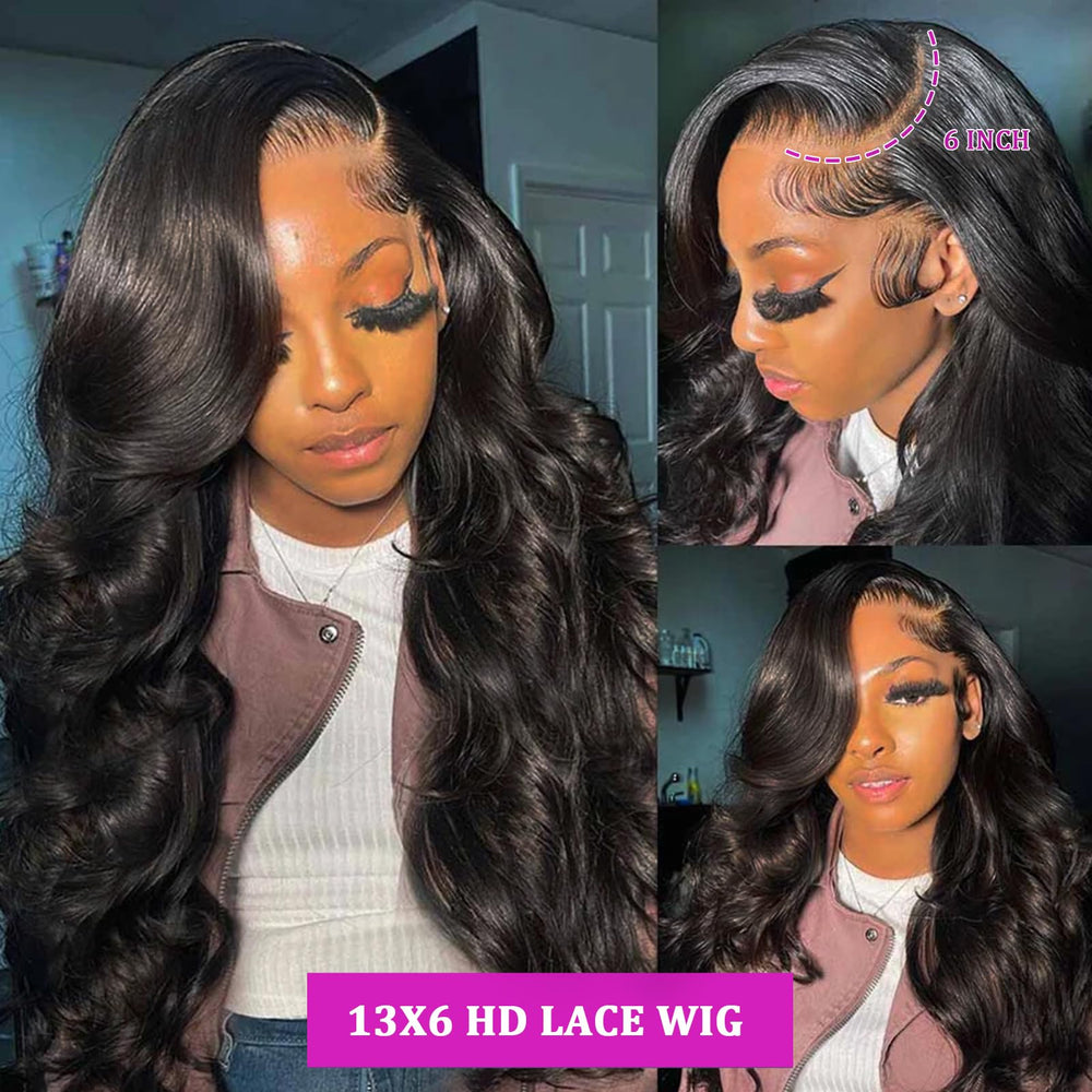 SkyGrow 13x6 hd lace-front cap construction enables natural parting.