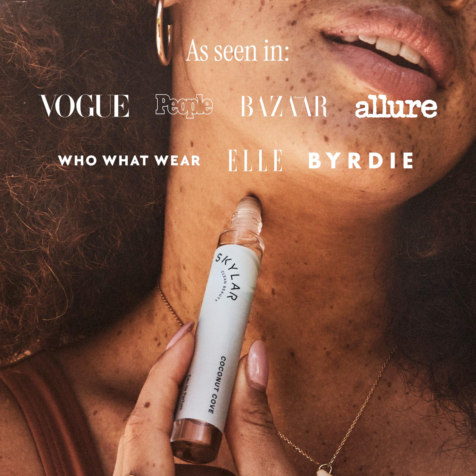 Skylar Coconut Cove ingredient-label highlights cruelty-free and allergen-conscious formulation.
