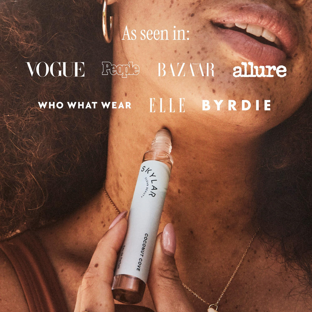 Skylar Coconut Cove ingredient-label highlights cruelty-free and allergen-conscious formulation.