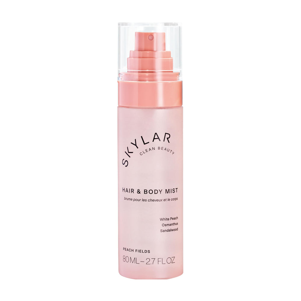 Skylar Peach Fields bottle front showing a refreshing on-the-go scent.
