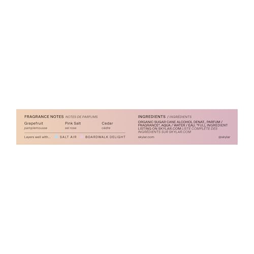 Skylar Pink Canyon EDP bottle cap close-up highlighting hypoallergenic composition.