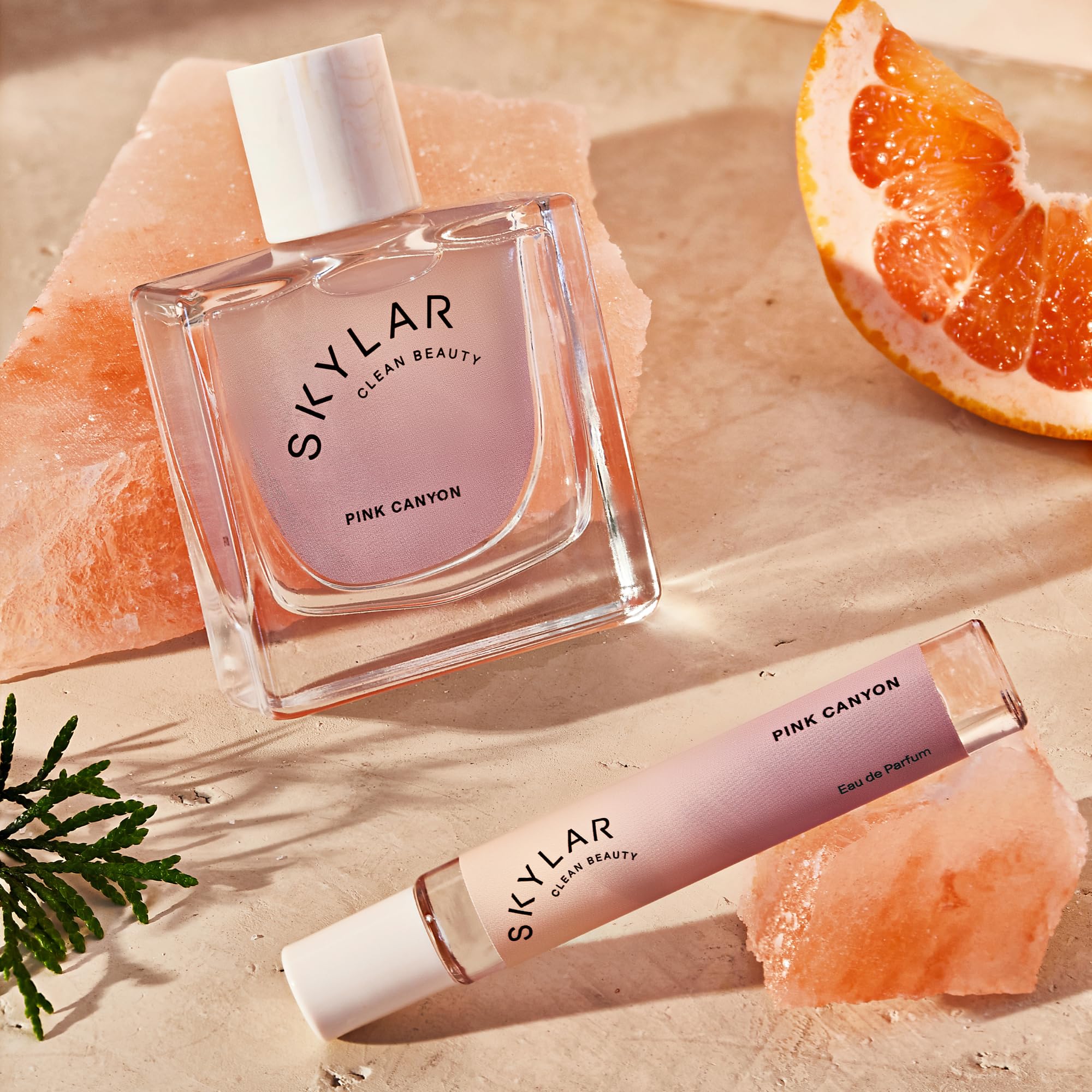 Skylar Pink Canyon EDP on hand, ideal for testing scent during daily routines.