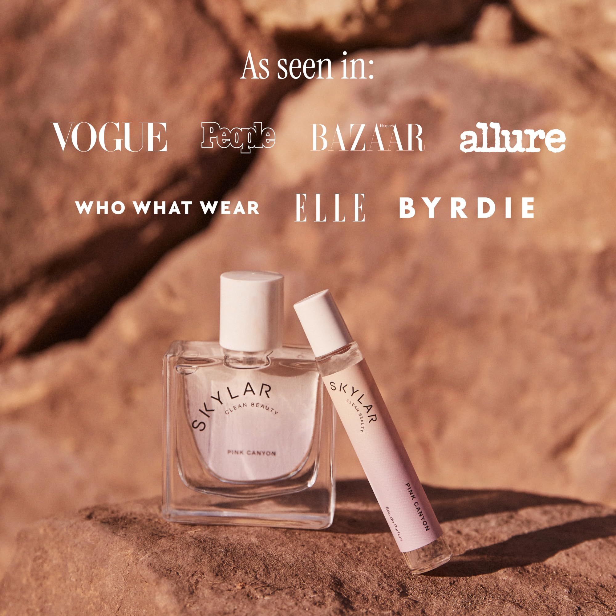 Skylar Pink Canyon EDP travel-size bottle for on-the-go fragrance wear.