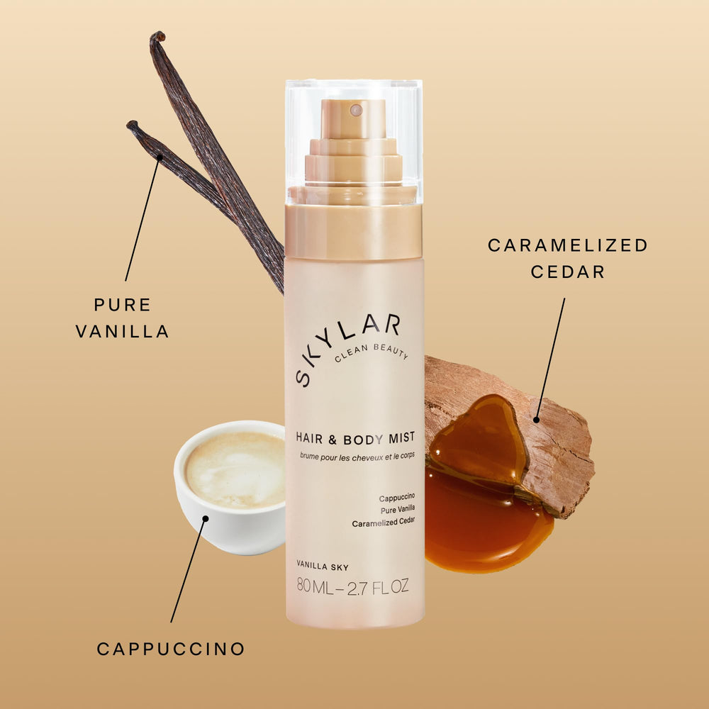 Skylar Vanilla Sky notes vanilla and cappuccino evoke cozy, mood-lifting moments.