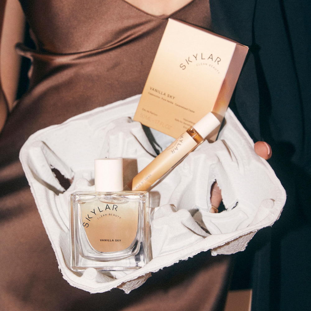 Skylar Vanilla Sky packaging box showcasing eco-conscious luxury and gift-ready presentation