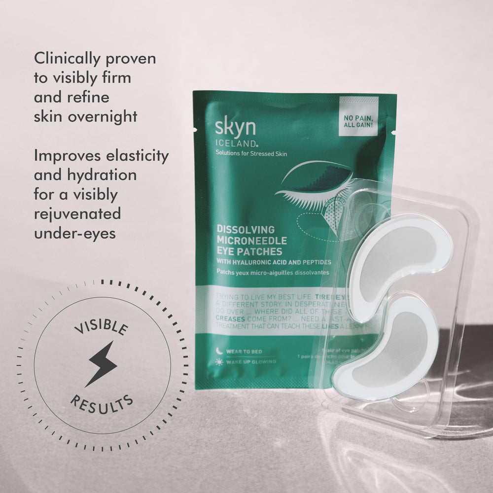 skyn ICELAND overnight-use patch resting under-eye while you sleep