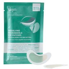 Skyn ICELAND patches packshot shows vegan, hydrating formula for delicate under-eye skin