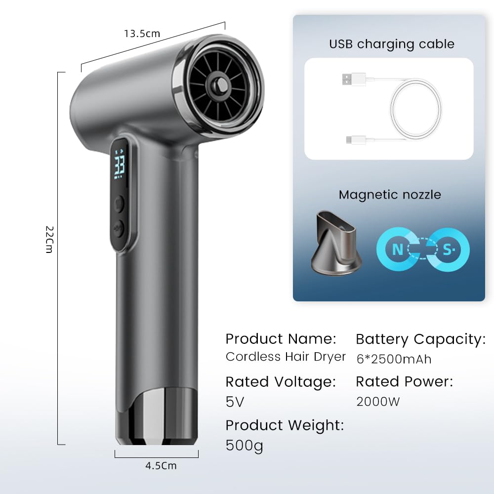 SL Nevnmoe emergency-use cordless dryer for quick touch-ups on the go.