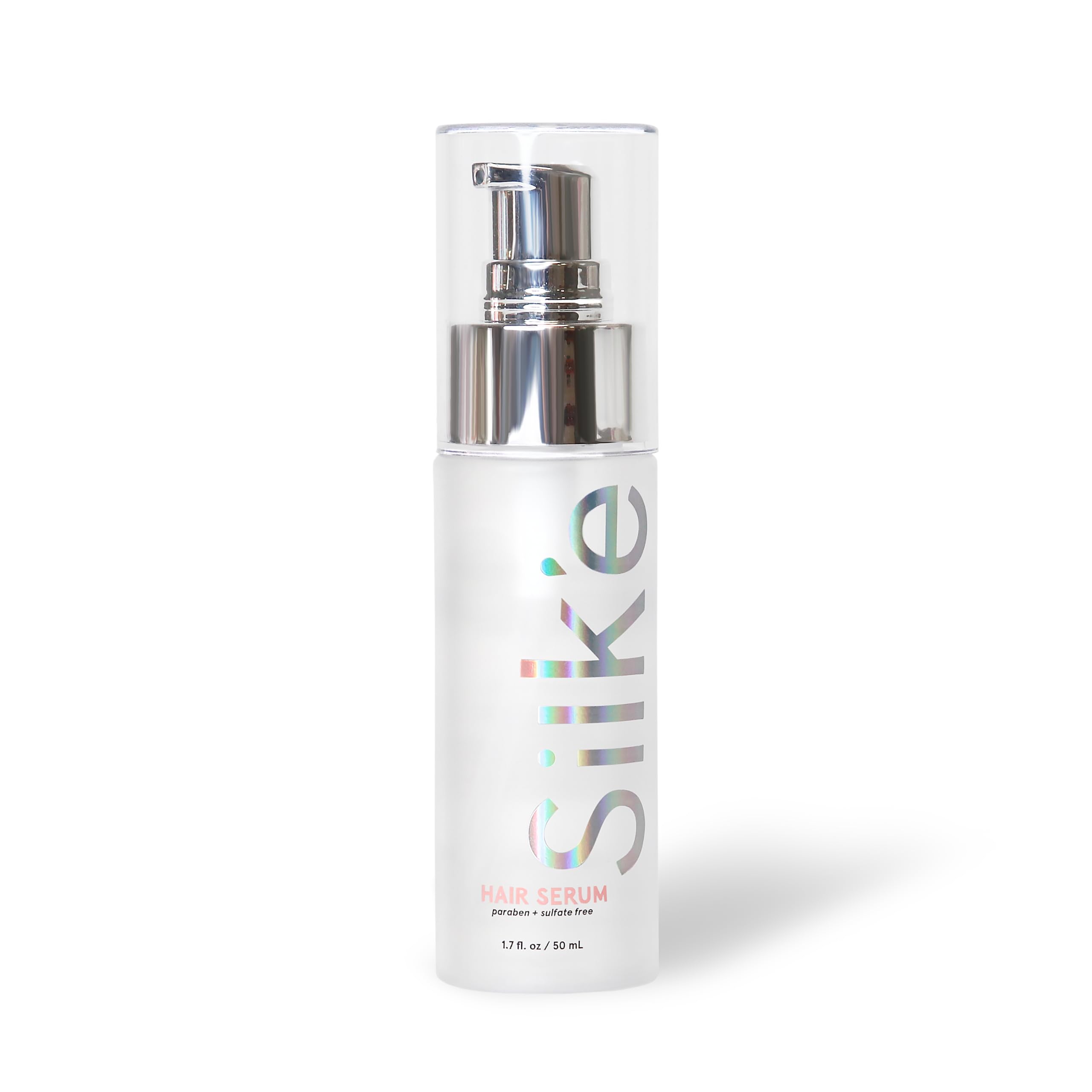 Sleek'e Silk'e Hair Serum in action illustrating frizz control and smoothness.