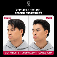 Slick Gorilla Hair Styling Cream hands demonstrates easy application and flexible hold for effortless style.