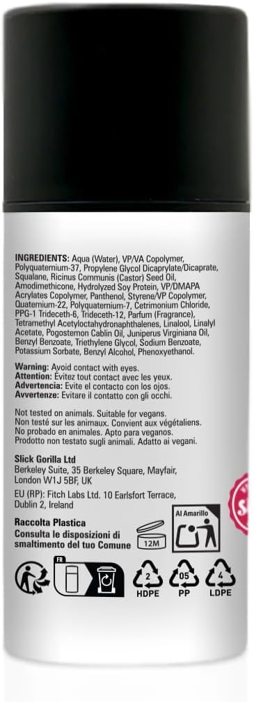 Slick Gorilla Light Hold hair image conveys long-lasting shape with easy adjustments.