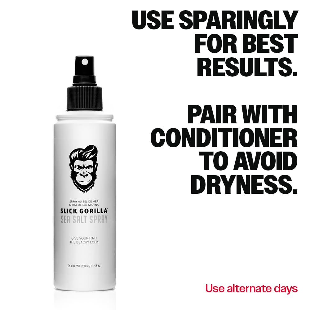 Slick Gorilla sea salt spray compact travel-size bottle for gym bags.
