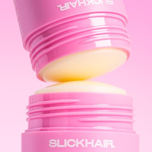 Slick Hair Co wax stick demonstrating edge control on frizzy edges.