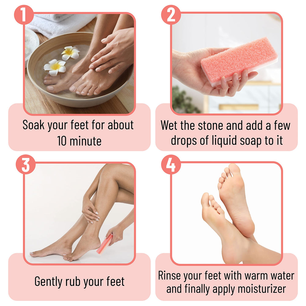 Slick Solutions pumice-stone foot-care routine highlights convenient bathroom-friendly exfoliation