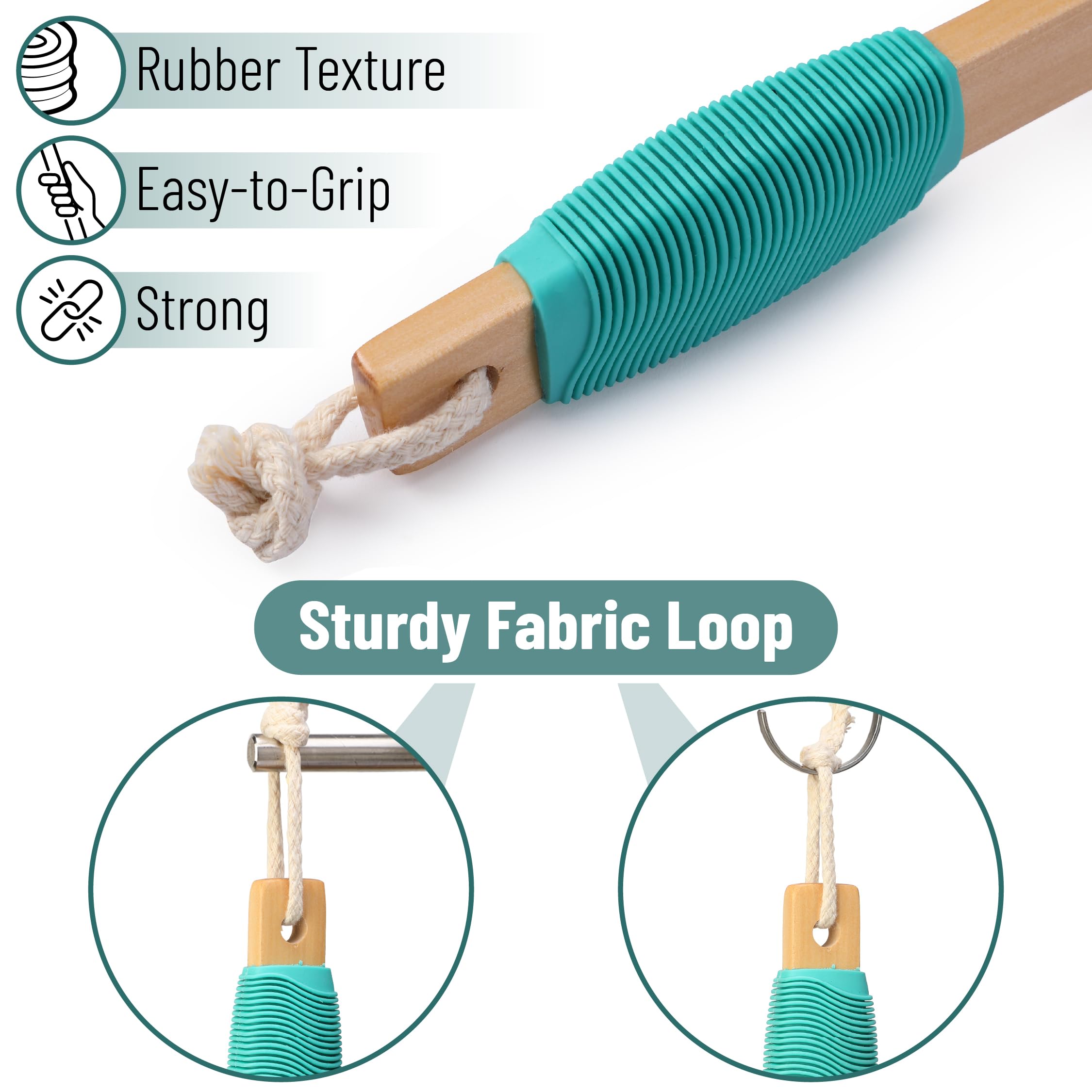 Slick Solutions size comparison with ruler illustrating 17-inch handle for extended reach