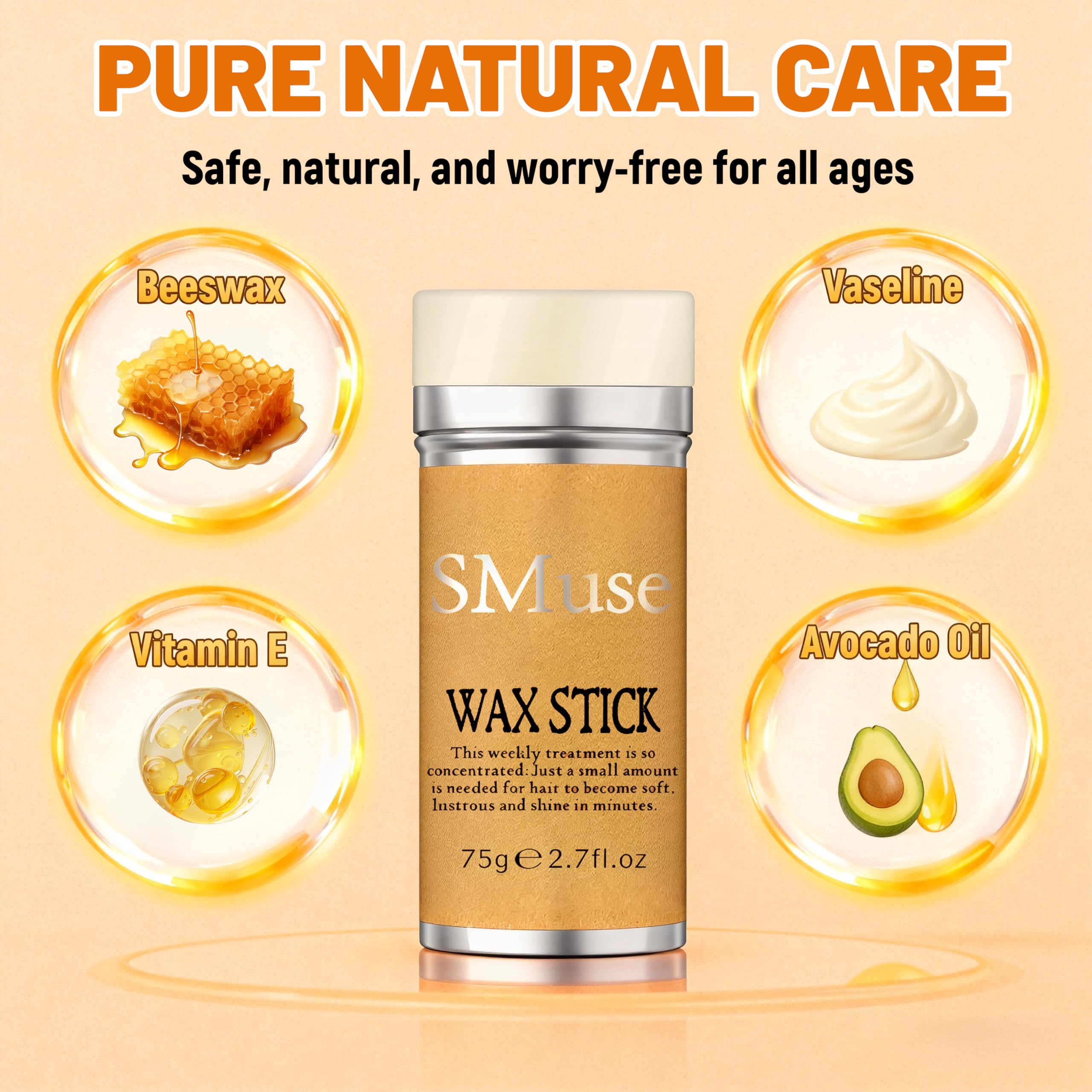 SlickMuse castor-avocado oils image highlighting natural conditioning for styling