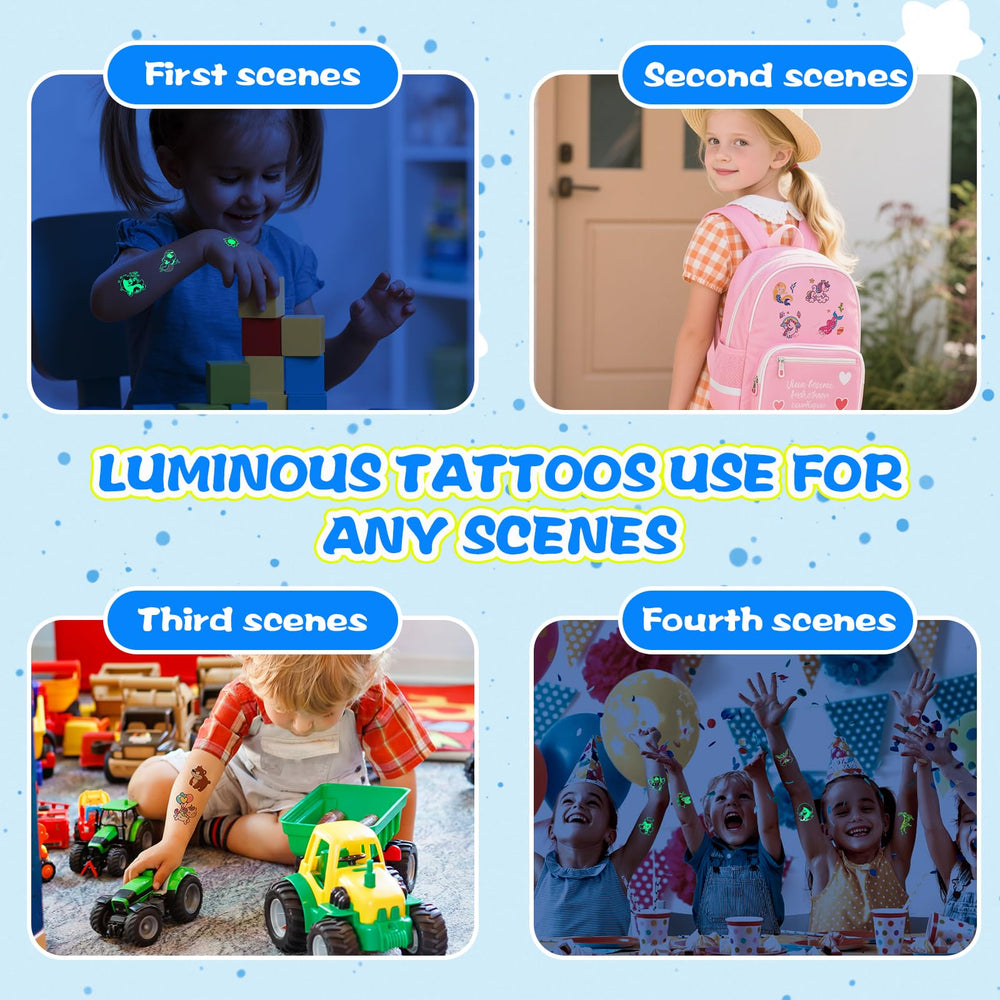 SlickMuse glow-tattoo fairy glows in sunlight, perfect for dress-up play.