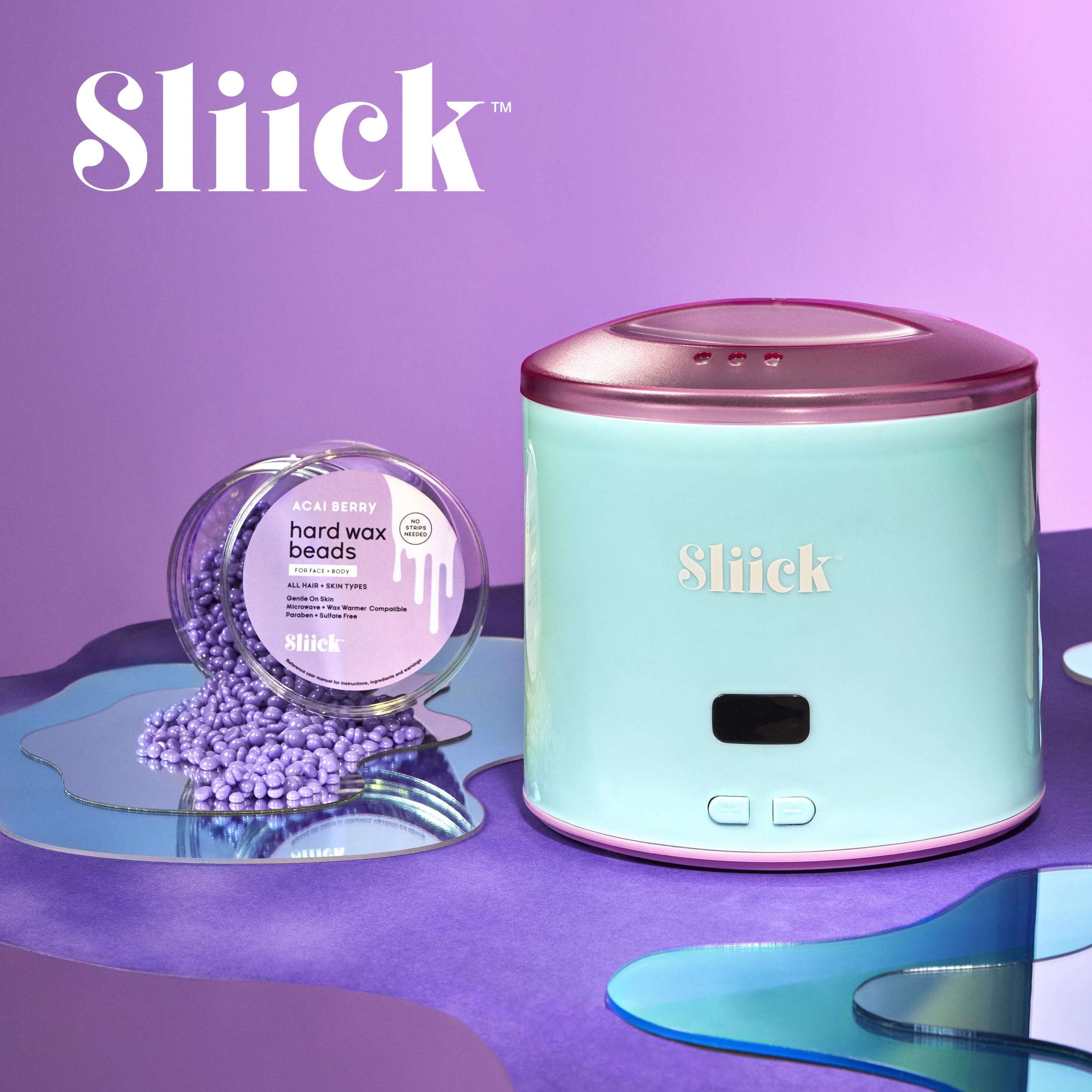 Sliick Acai Berry fragrance close-up during waxing session
