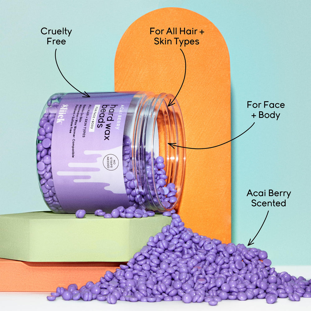 Sliick hard wax beads body-application for smooth removal