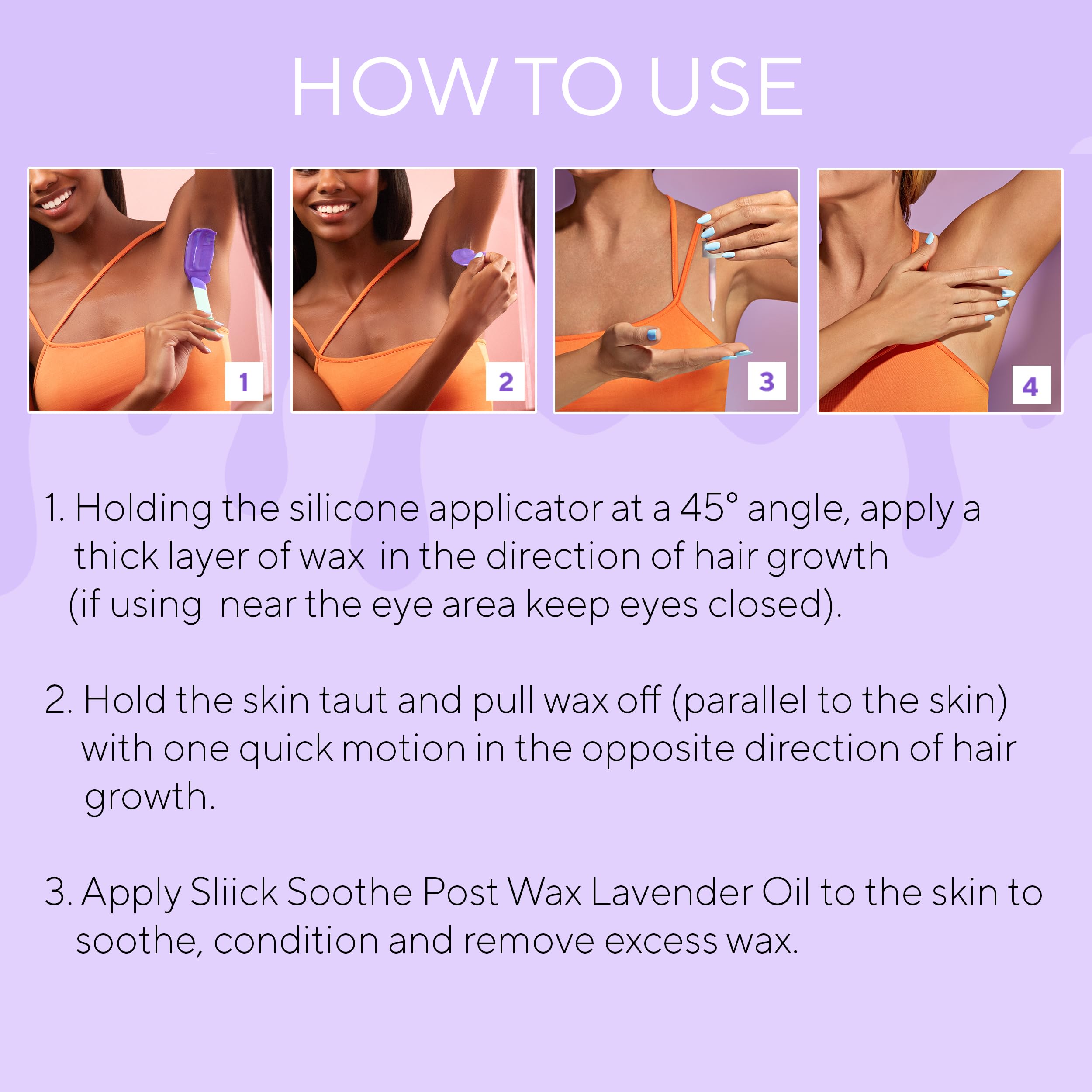 Sliick hard wax beads microwave-heat for spa-like at-home waxing