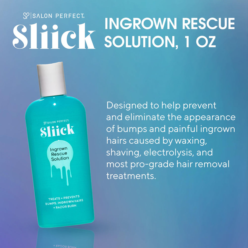 Sliick ingrown hair treatment on leg shows smooth hair removal results.