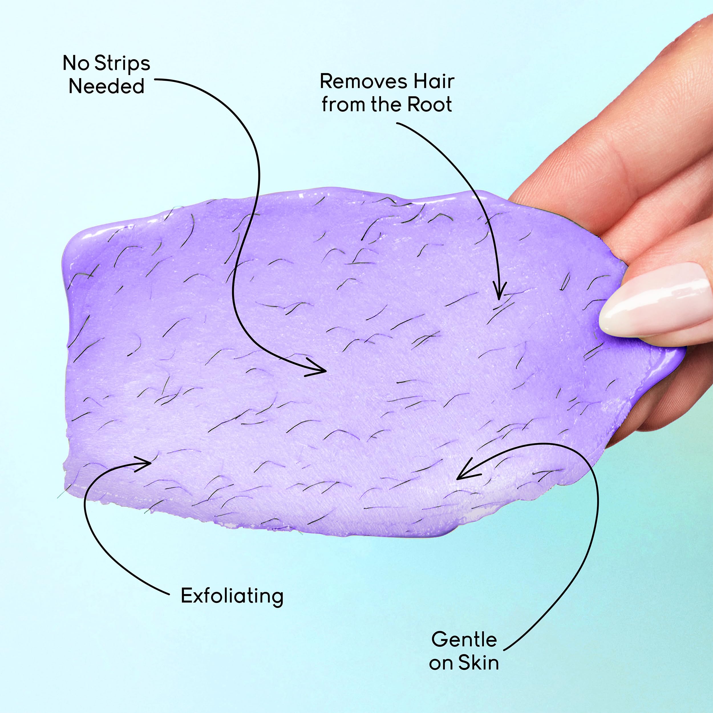 Sliick stripless-waxing setup image showing cleanup-free routine