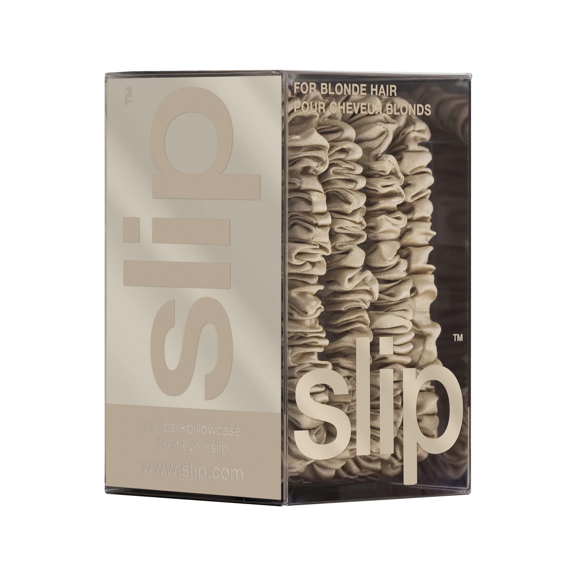 SLIP Blonde silk skinny scrunchies care instructions for longevity
