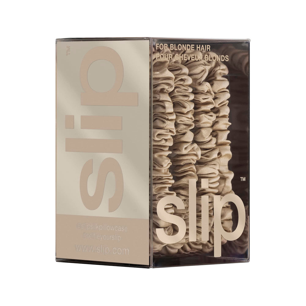 SLIP Blonde silk skinny scrunchies care instructions for longevity