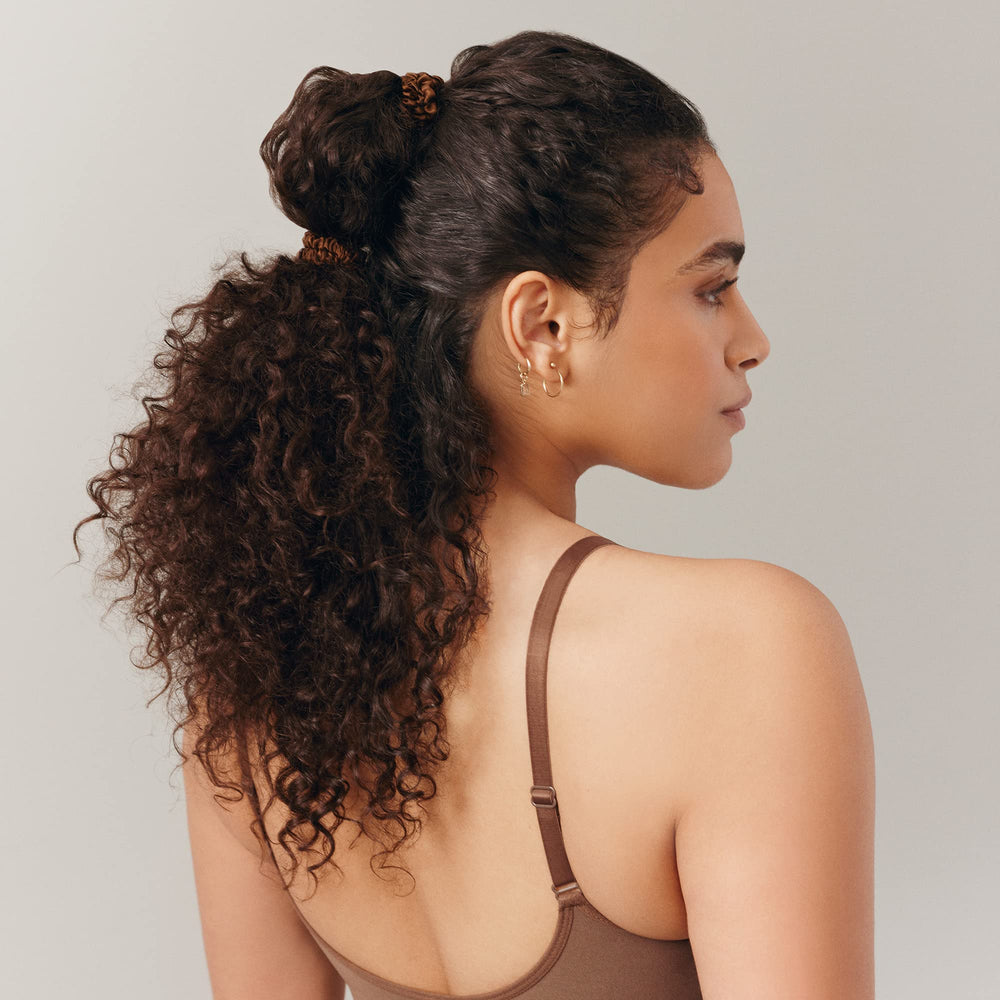 SLIP Silk Skinny Scrunchies packaging highlights a gift-ready set.