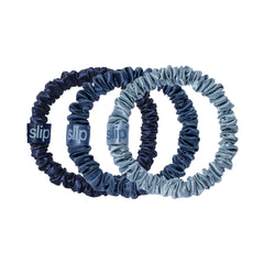 SLIP skinny scrunchie sapphire – gentle hold for delicate hair