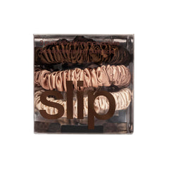 Slipsilk Amazon-exclusive skinny scrunchies blonde color shows subtle shine.