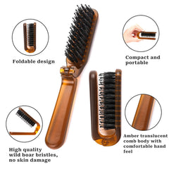 Sliverdew hair brush nylon teeth and boar bristles for smooth detangling