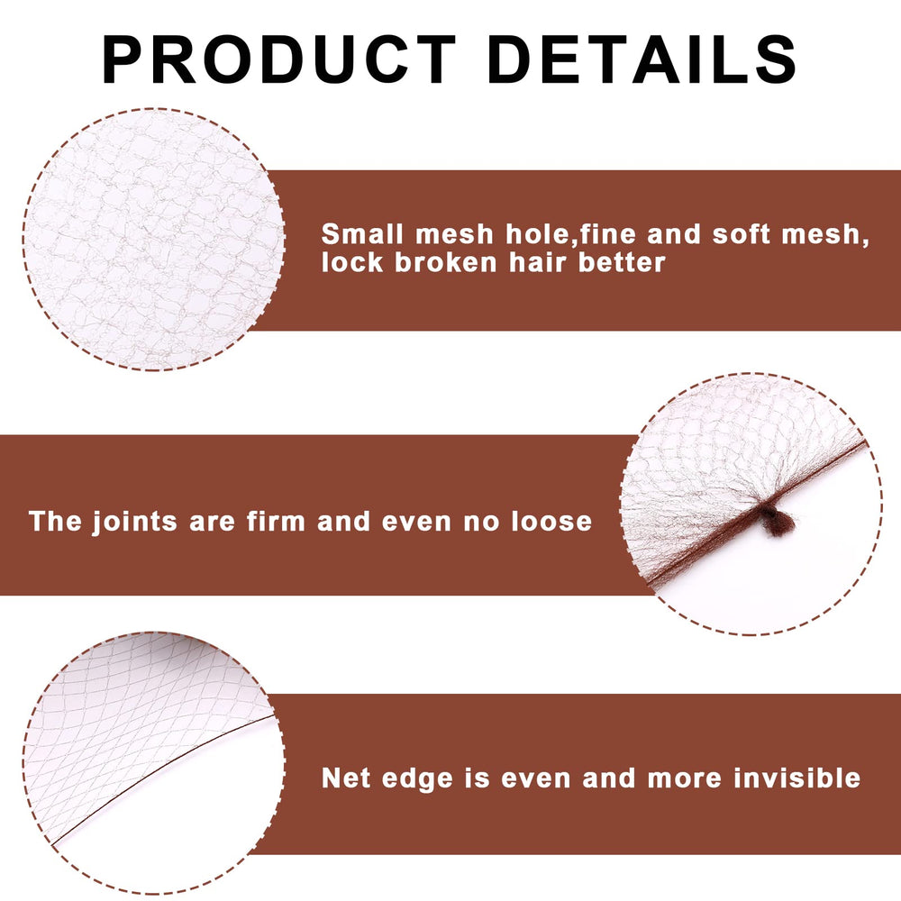 Sliverdew hair bun nets on model show discreet styling suitable for formal wear.