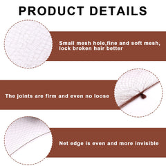 Sliverdew hair bun nets on model show discreet styling suitable for formal wear.