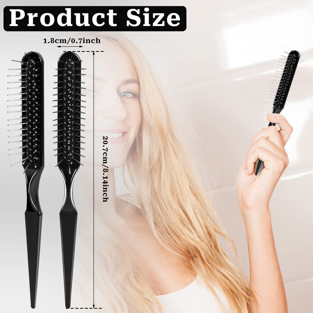 Sliverdew 3-row steel-teeth wig brush evenly distributes tension for fuller-looking hair.